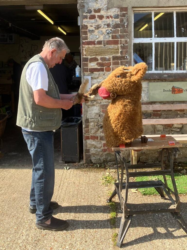 Stage 1 Dorchester Mens Shed vet antler restoration for Dorchester Lions Christmas Cracker